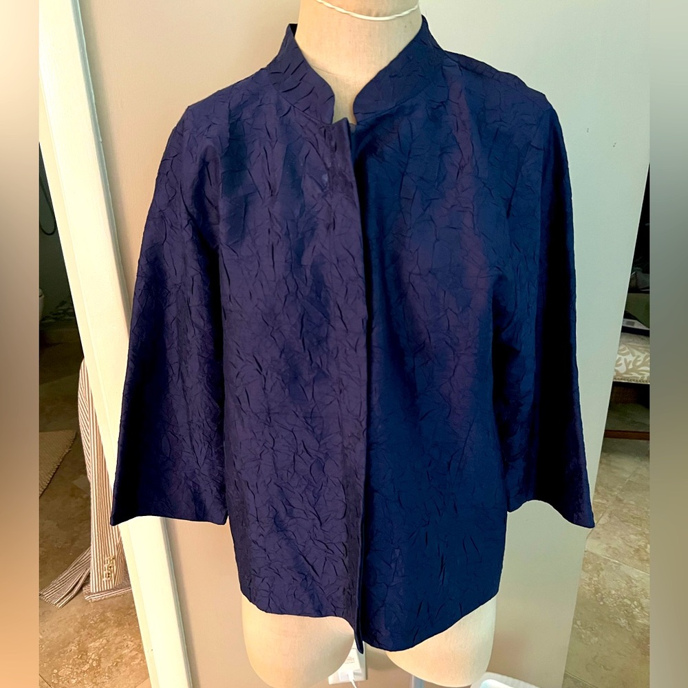 Eileen Fisher blue jacket size L